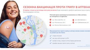 З 10 по 14 листопада українці зможуть вакцинуватися від грипу в аптеці