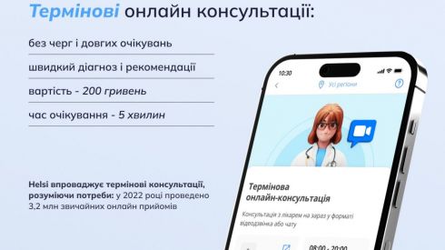 У Helsi тепер можна отримати термінову онлайн-консультацію лікаря